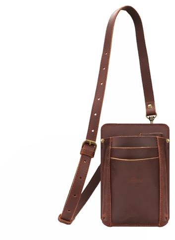 TOURBON Gürteltasche für Gartenwerkzeuge aus weichem Leder, für Floristen, verstellbare Hüfttasche für Gärtner, Tischler und Bauarbeiter