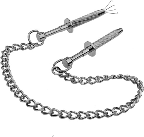 Nipple Clamps Klitorisklemmen mit Kette SM Nippelkette Nippelklammern Nippelklemmen Brustwarzen Verstellbare Brust Stimulation Fetisch Sex Spielzeug für Frauen Männer Anfänger Extrem