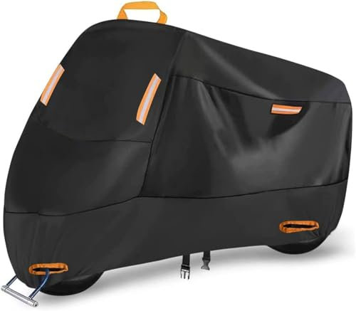 ffLilee Motorrad Abdeckungen für Honda Transalp 750 XL 750 2023 2024,Motorradabdeckung Abdeckplane Motorradplane Atmungsaktiv Regenschutz UV-beständig Outdoor Zubehör,XXL