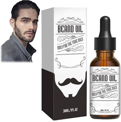 30ML Huile à Barbe pour Hommes, Huile De Croissance De Barbe, pour le Traitement des Poils du Visage Masculin épais, Favorise la Croissance, Hydrate Nourrissant Forte Croissance Barbe Huile serums