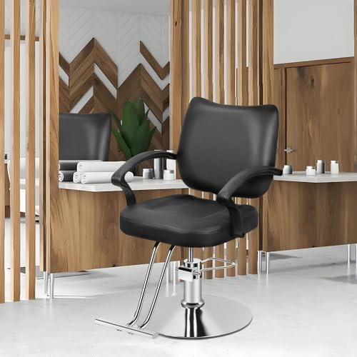 Fukursul Silla de bar profesional ergonómica – Estructura de metal resistente con piel sintética, giratoria 360 ° y altura ajustable, ideal para ferias (3)