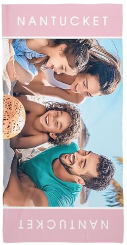 Greenyre Personalised Beach Towel with Photo,Microfibre Beach Towels for Adults Kids,Customised Swimming Towel,Travel Towels Quick Dry Large Beach Towel for Women Men Beach Accessories(1 Photo)