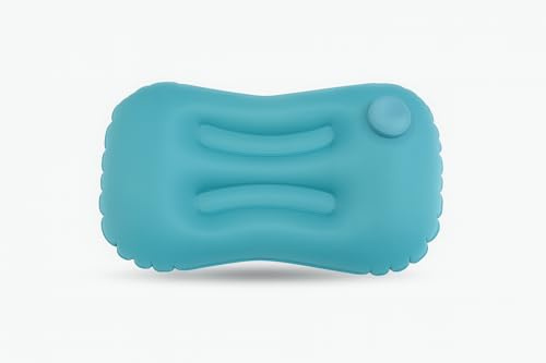 BLUESAKI HOME Self-Inflating Travel Pillow – Ultralight, Compact & Ergonomic Air Cushion for Camping, Beach, Plane & Office – No Pump Needed