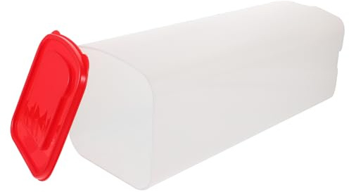INOOMP Contenitore Portatile Ermetico Pane per Pane per Plastica Multifunzionale Rosso e Fresco Coperchio, Organizer Compatto Conservare Tostato