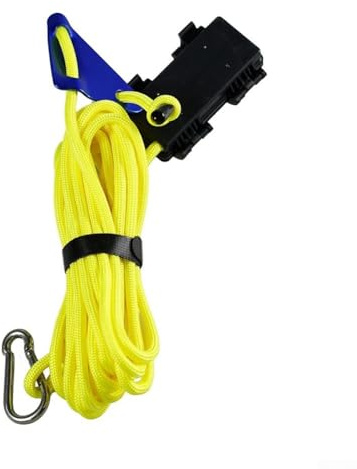 Yhenlovtt Outdoor-LED-Camping-Licht, 300 cm, wasserdicht, IP66, leuchtende Zelt-Abspannleine mit 8 Modi und hoher Festigkeit, 370 kg Tragkraft (gelb)