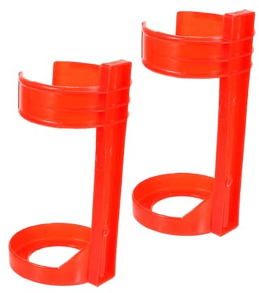 Hemobllo 2pezzi Supporto per Estintore in Plastica Estintori Resistenti Staffa da Parete per Estintore Supporto da Parete per Auto Camper Camion Rosso