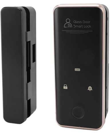 TOPINCN Serratura per Porta in Vetro Intelligente, Serratura per Cancello in Vetro con Password per Impronte Digitali Serratura per Porta D'ingresso Senza Chiave con Presenza per