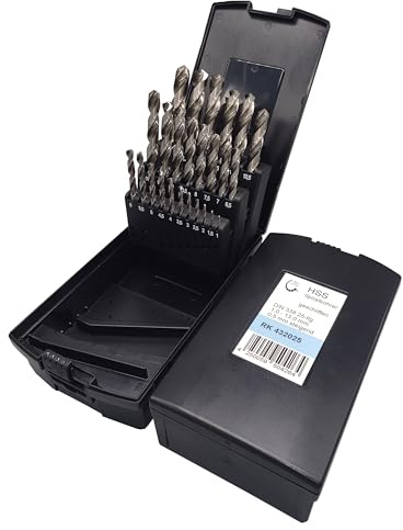 Metallbohrer Set | HSS Bohrer Set 1-13 mm | Metallbohrer Profi 25-tlg. | HSS G Bohrer Kassette DIN 338, Typ N | Spiralbohrer Metall | Art. Nr. RK432025