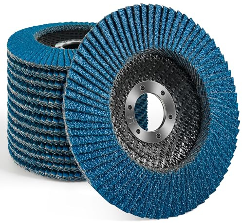 14 dischi lamellari 125, grana 80 T29, per metallo, legno, acciaio, dischi abrasivi da 125 mm per smerigliatrice angolare (grana 80)