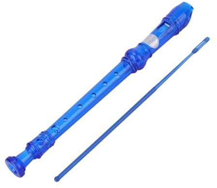 Blockflöjt Löstagbar Färgad 8håls Blockflöjt Lämplig För Nybörjare Vuxna Och Proffs(Blue)