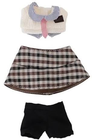 Brrnoo Dockklädsset Bucket Hat Topp och Byxor Herrkostym för 17 Cm Dockor