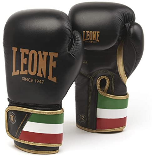 LEONE 1947, Boxnings handskar, Unisex vuxen, Svart, 16 OZ, GN039