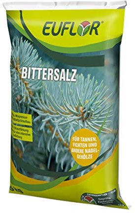 Euflor Bittersalz 5kg•Sack Magnesiumsulfat 16% MgO wasserlösliches Magnesiumoxid • Für Nadelgehölze • Fördert das Blattgrün • Beugt Magnesiummangel und Braunfärbung an Nadeln vor