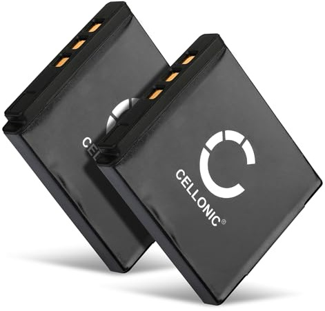 CELLONIC 2X Batería Compatible con Pentax D-LI68, Optio VS20, Q, Q10