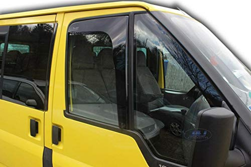 J&J AUTOMOTIVE Windabweiser passend für Ford Transit 2000-2006 2tlg, Heko Regenabweiser Vorne Getönt Dunkel Passform
