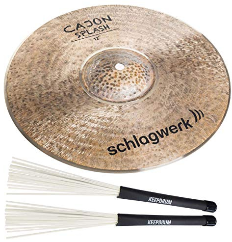 Schlagwerk CS12 Cajon Splash Becken 12'' + keepdrum Cajon Brushes