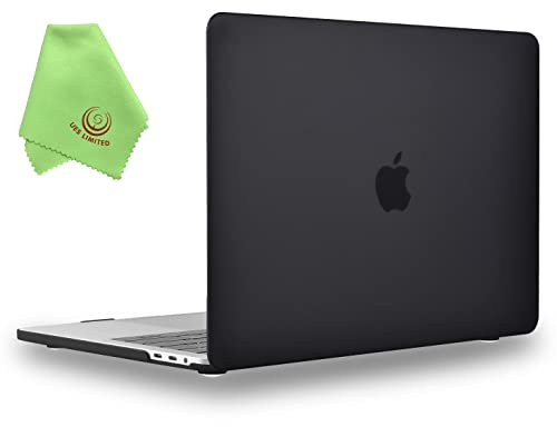 UESWILL Kompatibel mit MacBook Pro 16 Zoll Hülle 2019 2020, Glatte Matte Hartschale Case Cover für MacBook Pro 16 Zoll mit Touch Bar & USB-C, Modell A2141 + Mikrofaser-Reinigungstuch, Schwarz