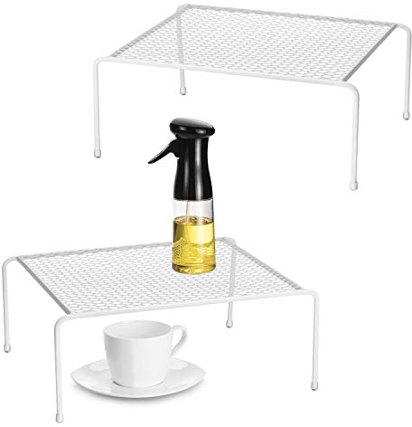 ROFAY Küchenschrank-Organizer, Metalldraht, Aufbewahrungsregal für Küchenarbeitsplatte, Speisekammer, Schrank, Kühlschrank, 2 Stück