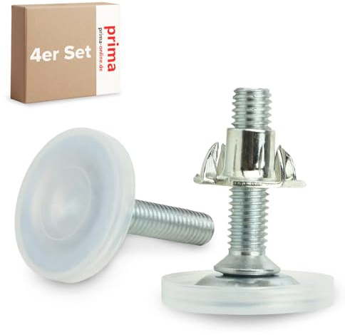 woplus 4 Set Stellteller Stellfuß Möbelfuß Sockel versteller M6 M8 M10 Schraubfüße f.Sockel Möbel mit Einschlagmuttern (M8x41 ⌀Fuß 33mm)