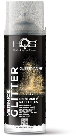 HQS Bomboletta di Vernice Spray 400ml Glitter (Nero)