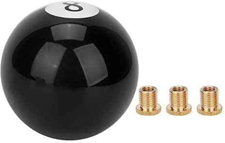 Yuecoom Manopola Cambio Auto Palla Da Biliardo, Pomello del cambio universale a 8 palle da biliardo nero Pomello del cambio universale per la maggior parte dei veicoli