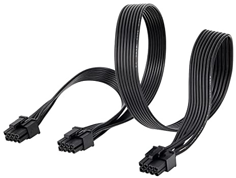 YieJoya PCI-e 8 Pin Stecker auf Dual 8 Pin (6+2) Stecker PCI Express Power Adapter Kabel für EVGA Modular Power Supply Kabel für Grafikkarte Splitter