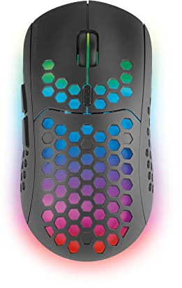 Mars Gaming MMW3, Souris Gaming sans Fil, RGB Flow, Ultralégère 79g, 3200DPI, Noir