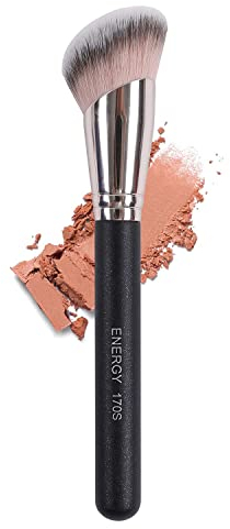 ENERGY Großer geneigter Foundation Pinsel, Blush Pinsel zum Verblenden für flüssiges Make-up, Creme, Pudergrundierung - 170s