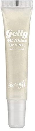 Barry M Gelly Hi Shine Lip Vinyl Gloss, Shade Modest - Clear with Shimmer | Glossy Finish