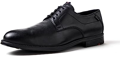 LLOYD Herren Schnürschuhe VALMARY, Männer Businessschuhe,Derby,Normalweit,Anzugschuhe,Derby,schnürung,Office,büro,Freizeit, SCHWARZ, 44 EU / 9.5 UK