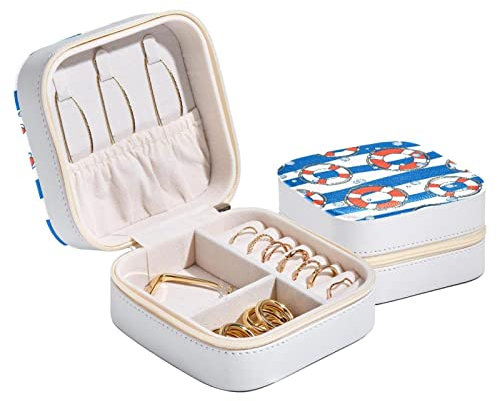 Schmuck-Aufbewahrungsbox, Reise-Schmucketui, Rettungsring, L für Damen und Mädchen