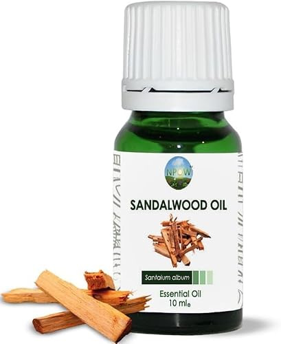 NPOW Pure Sandalwood Essential Oils for Skin - 100% Natural Essential Oils for Diffusers for Home, Sandalwood Fragrance Oil for Diffuser, Humidifier Oil, Aromatherapy Diffuser Scents - 10ml