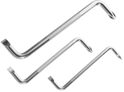 OSALADI Jeu de 3 Tournevis Coudés en Acier au Carbone Forme Z Double Tête, Résistant la Corrosion et Réduisant la Fatigue Main pour Travaux Précis