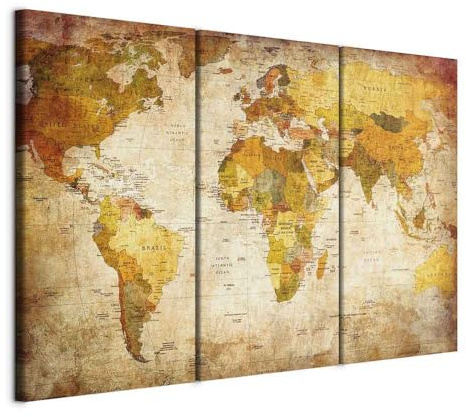 B&D XXL - Leinwandbild HandArt 135x90, 135x90 cm, 3-teilig, Schlafzimmer | Hochwertige Leinwand, sofort aufhängbar, ideal fürs Wohn- oder Schlafzimmer, wasserfest und lichtecht, langlebig, stilvoll