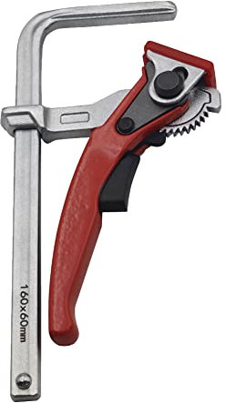 Pinafresa 1 Piece Ratchet Table Clamp Quick Release Bar Clamp Steel Clamping F Track Clip for Hole Table and Guide Rail System