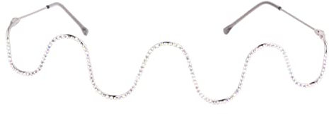 WRITWAA Diamant Brillengestell Dekorative Gläser Aus Metall Fotografie Brille Requisitenbrille Für Damen Und Herren Für Party Kostüm Und Trendige Looks