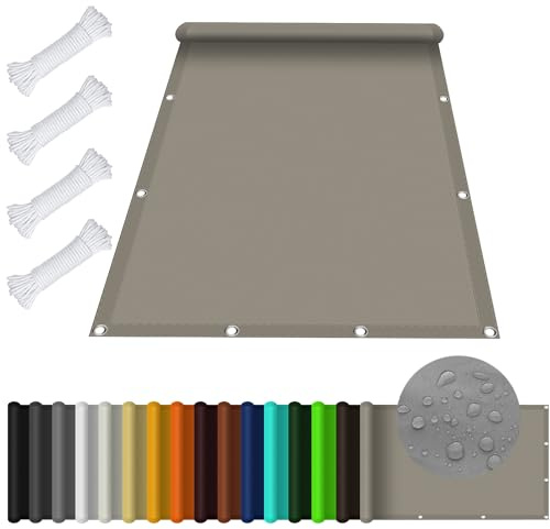 Voile d'ombrage Rectangulaire 3 x 4 m Imperméable Protection UV 98% PES Toile Ombrage Auvent Polyester pour Patio Jardin Terrasse, Taupe