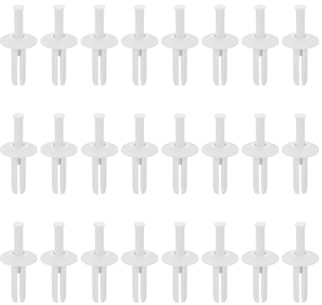 DTGN 1/4 x 3/4 (D x L) Nylon Nail Drive Anchors - 100Pack - Good for Mechanical Equipment - Mushroom Nail Drive Anchors - White