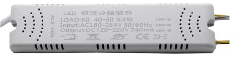 BSAXITHZB Alimentatore LED Driver soffitto Piatto faretto a Secchiello Alimentatore Driver a Corrente costante 1234567890W trasformatore segmentato (Color : 40-60W X4 Three Color)