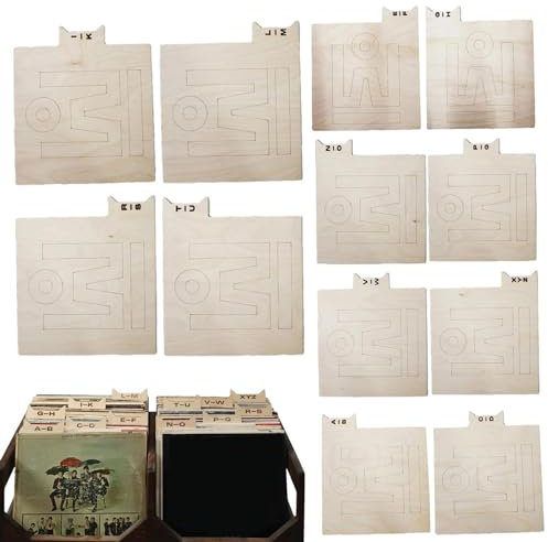 Schallplatten-Trennblätter A-Z – A-Z, Registerblätter, Schallplatten-Trennblätter, Holzalbum-Trennblätter, alphabetischer Schallplattenhalter, Organizer, Briefe für Alben, Schallplatten, Aufbewahrung,