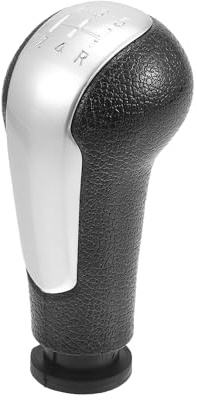 TUCKBOLD Pomello del Cambio Manuale a 5 Velocità per Chevrolet Spark Resistente | Leva del Cambio per Cambio Auto Anteriore in Plastica Nera e Argento 1 Pezzo