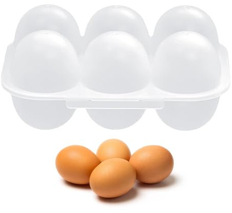 6 cartons à œufs grillés, 6 boîtes à œufs | Boîte à œufs transparente | Distributeur d'oeufs, organisateur d'oeufs pour réfrigérateur, randonnée, pique-nique, voyage