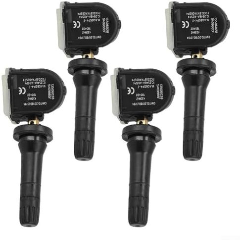 Besttoolifes Reifendruckkontroll-Sensor, 4 Stück, Gummi-Reifendruck-Monitor-Sensor, Ventilschäfte, TPMS-Reifendruckkontrollsystem für Opel-Fahrzeuge