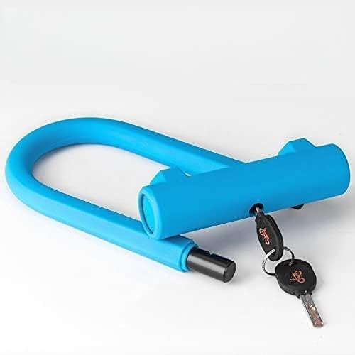 ESHINEDE Candado en U for bicicleta Candado for bicicleta Candado antirrobo for bicicleta Candado en U MTB Carretera Bicicleta de montaña Candado for motocicleta Candado de seguridad de acero con llav