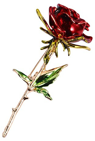 WRITWAA Elegante Brosche Aus Legierung Für Frauen Stilvolle Anstecknadel Rosendesign Für Valentinstag Hochzeiten Und Besondere Anlässe Perfekter Schmuck Für Kleidung Handtaschen Und