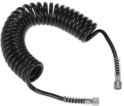 Air Hose Assembly Kit - 1/8 Inch Coiled Air Hose | Industrial Tool | 9.8 Ft Pipe Assembly Kit | 1/8 Inch Tool | Flexible Pneumatic Tube Heavy Duty Repair Replacement on Both Ends