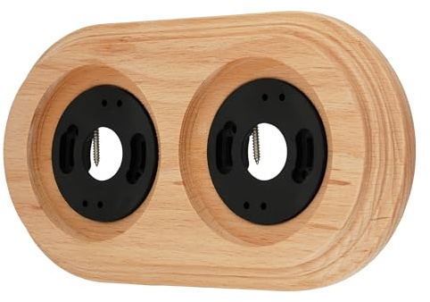 Aufputz Buchenholz Retro Rahmen 2-fach, Serie QR1 natural