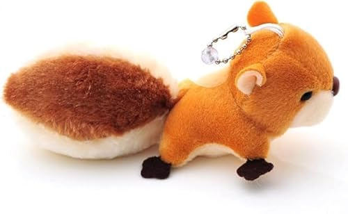 Dwang Brown Cartoon Scoiattolo Peluche Keychain, Portachiavi Zaino Peluche Peluche Animale Farcito Portachiavi Donna Accessori