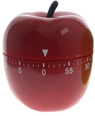 F Fityle Creative Kitchen Cooking Timer Clock, Mechanical Manual Timer for Sports, Baking, Home, Kitchen, Red