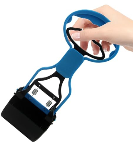 Glugahrif Pinzas para excrementos de perros | Pinzas para excrementos para mascotas, plegables con mango largo para jardín, apartamento, césped, camping y más